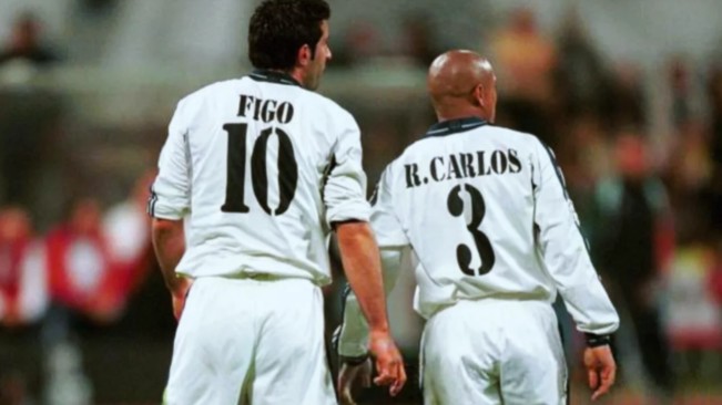 Figo dan Roberto Carlos. [Instagram]